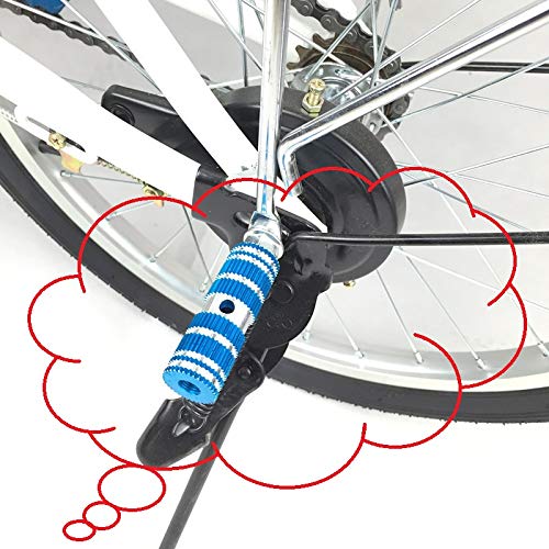 [Australia - AusPower] - 1 Pairs Bike Pedals Axle Foot Rest Pegs Anti-Slip Rear Feet Pedals for BMX Mountain Bike Bicycle Cycling Black 