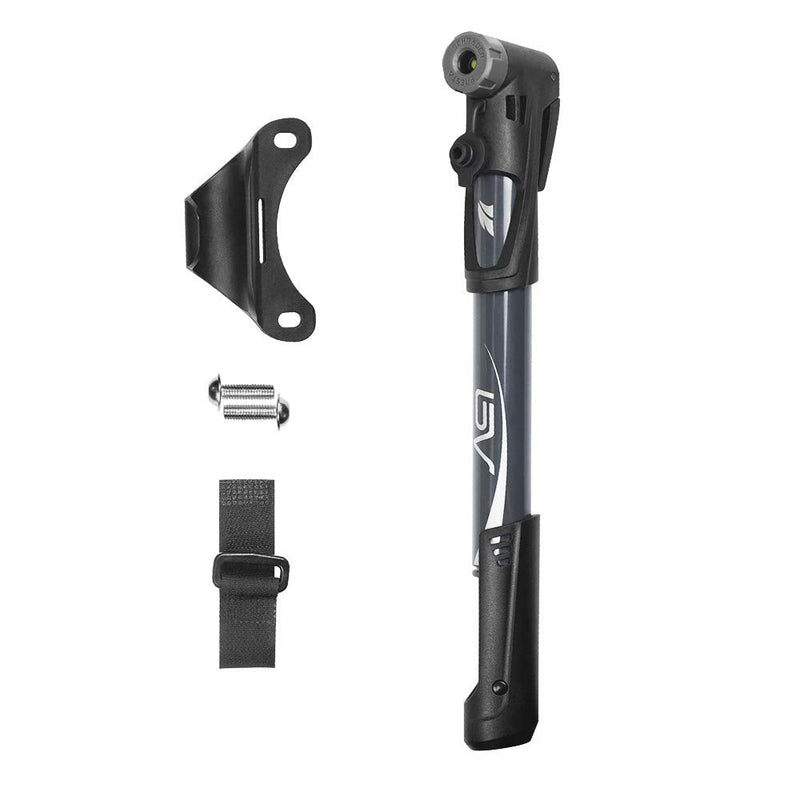 [Australia - AusPower] - BV Mini Bike Pump Portable Frame Pump, Air Ball Pump Inflator with Ball Pump Needles, 120PSI High Pressure, Fits Presta & Schrader- Smart Valve 
