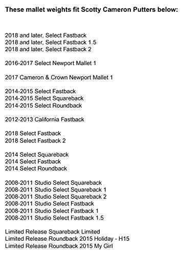 [Australia - AusPower] - Custom Putter Weight Compatible with Most Scotty Cameron Select Fastback and Select Squareback Clubs Head [ 5 10 15 20 25 30 35g Available ] 10g 