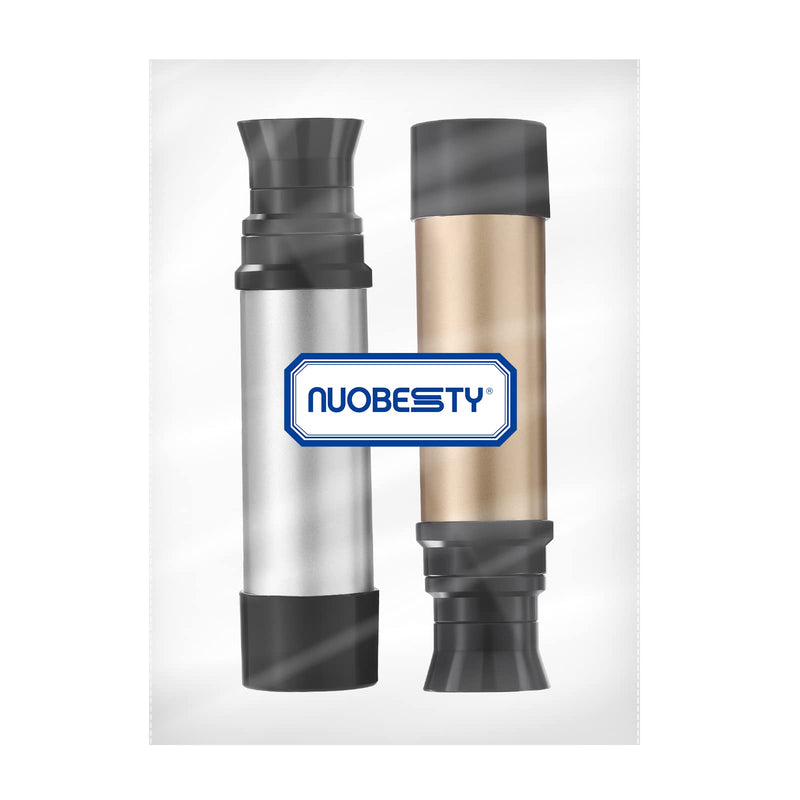 [Australia - AusPower] - NUOBESTY 2pcs Pirate Monocular Telescope Retractable Handheld Telescope Portable Kids Educational Science Toys Spyglass for Travel Watching Games Hiking Hunting Golden Silver 