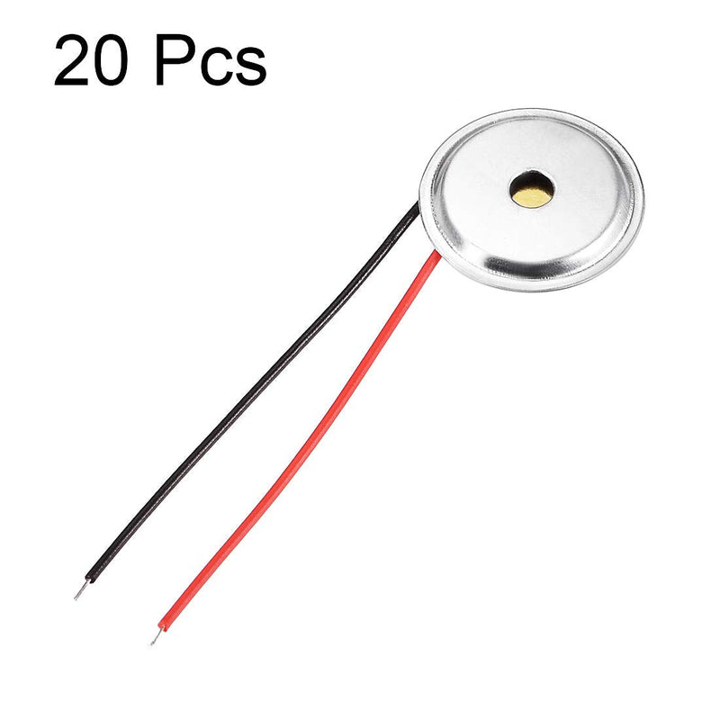 [Australia - AusPower] - uxcell 20 Pcs Piezo Discs 20mm Acoustic Pickup Transducer Microphone Trigger Element CBG Guitar 