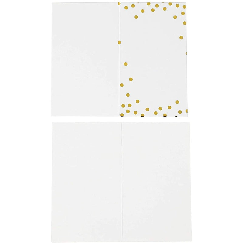 [Australia - AusPower] - Best Paper Greetings Small Place Cards, Table Name Tents, 100 Pack (Gold Foil Polka Dots) 