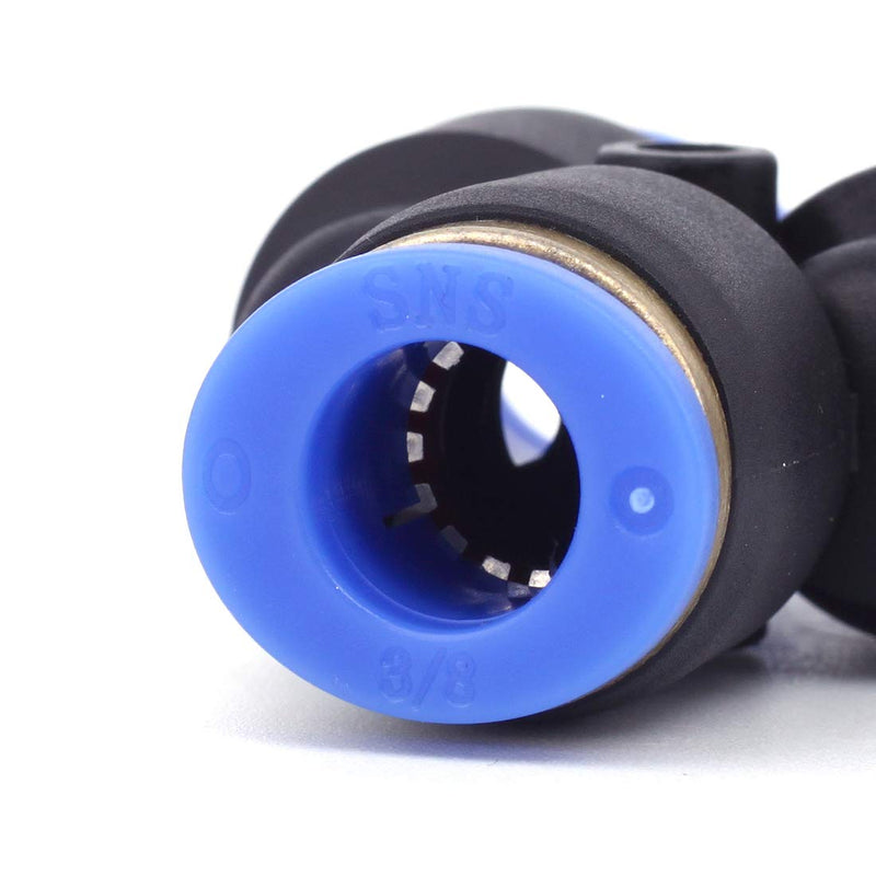 [Australia - AusPower] - SNS SPY-3/8 3/8" Tube OD Union Y Type Plastic Push to Quick Connect Tube Fitting(10 PCS) 