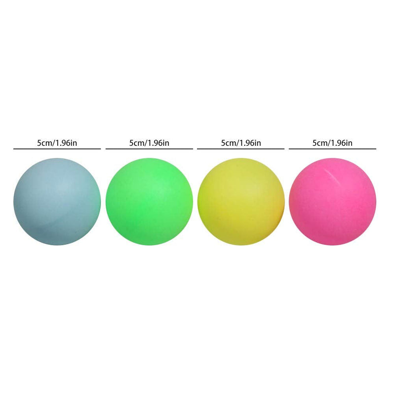 [Australia - AusPower] - 12PCS Ping Pong Balls, 5cm Tabletop Tennis Ball Plastic Mixed Color Pong Balls for Indoor Outdoor Ping Pong Games 