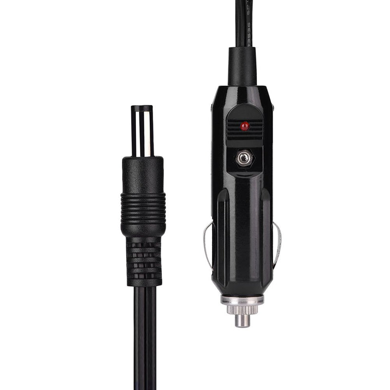 [Australia - AusPower] - 3 Meter/9.8 Feet 12V DC 5.5mmx2.1mm car Cigarette Lighter line for Automotive appliances Power Plug Cord Adapter Cable with LED Light Applicable to car Machine, Inflatable Pump, and car Refrigerator 