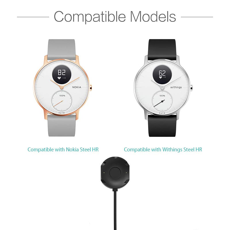 [Australia - AusPower] - TUSITA Charger Compatible with Withings Hybrid, Nokia Steel HR Smartwatch - USB Charging Cable 100cm - Fitness Tracker Accessories 