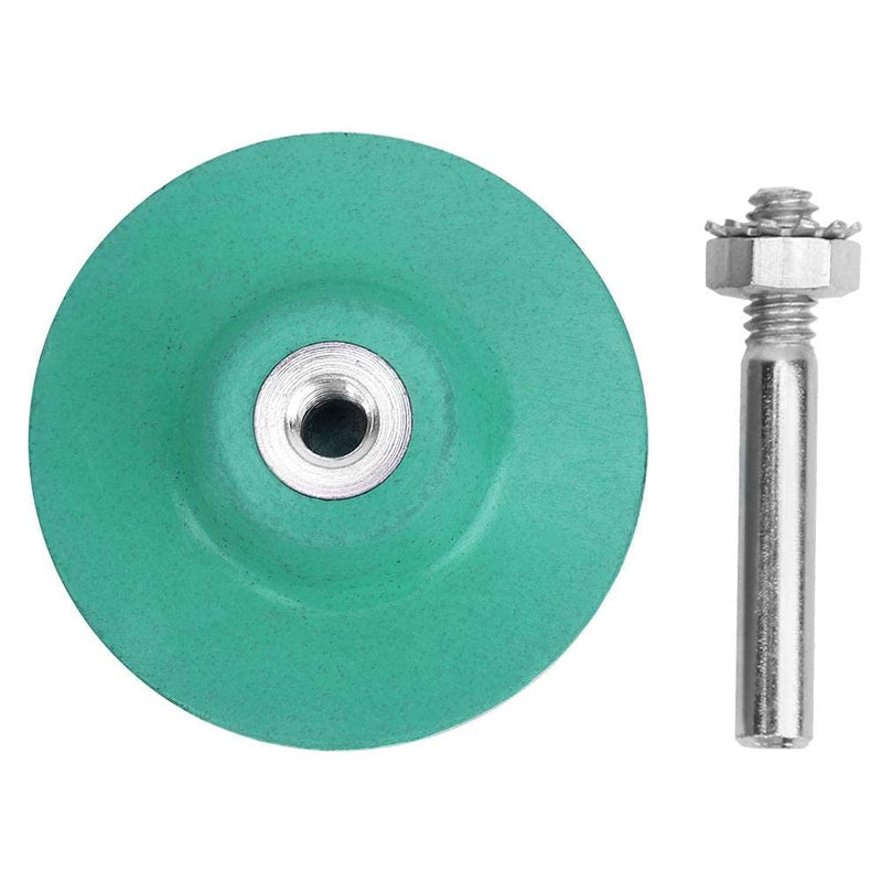 [Australia - AusPower] - Bristle Disc with Connecting Rod, Electric Drills Accessories for Metal Fine Finishing Cleaning Polishing Grinding Deburring Removing Rust Scratches(Green 50#) 