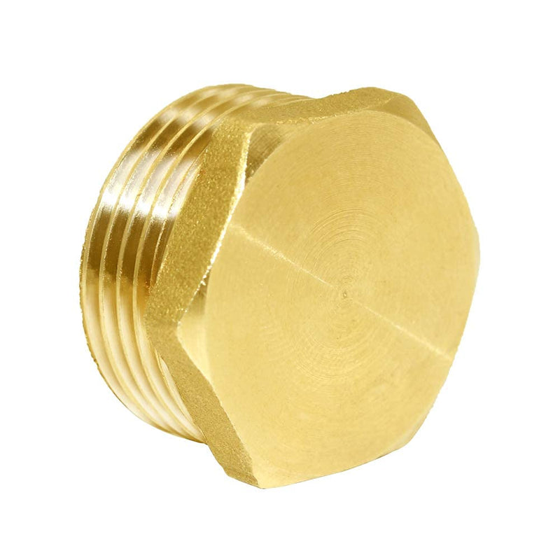 [Australia - AusPower] - Joywayus 3/4" GHT Male Brass Pipe Plug Outer Hex Head Plug Pipe Fitting (Pack of 4) 