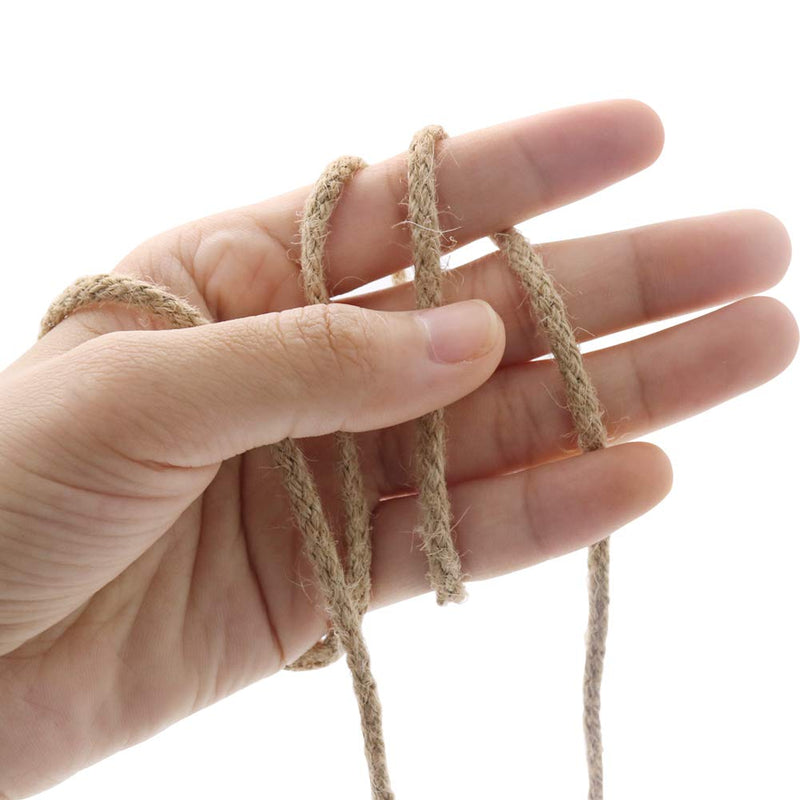 [Australia - AusPower] - Tenn Well Braided Jute Twine, 200Feet 3.5mm Wide Natural Jute Rope for Artworks and Crafts, Macrame Projects, Gardening Applications (8 Strands) 