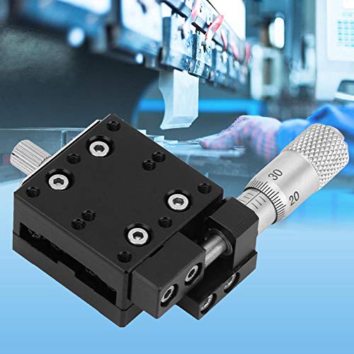 [Australia - AusPower] - X Linear Stage, Keenso SEMX25-AS Micrometer Manual Precision Linear Translation Stage Displacement Trimming Bearing Sliding Table Cross Roller Guide X Axis 25x25mm Platform 