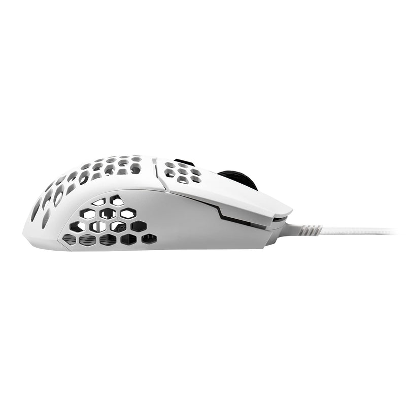 [Australia - AusPower] - Cooler Master MM710 53G Matte White Gaming Mouse with Lightweight Honeycomb Shell, Ultralight Ultraweave Cable, Pixart 3389 16000 DPI Optical Sensor 