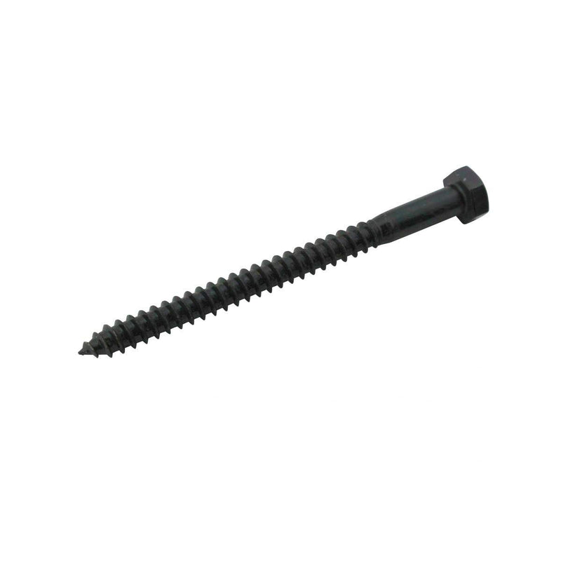 [Australia - AusPower] - Renovators Supply Manufacturing Steel 5/16 X 4 Inches Lag Bolts Screw with Black Zinc Plated, Hex Head Leg Screw-(1 Unit), Imperial Measurement and External Hex System Pack of 10 