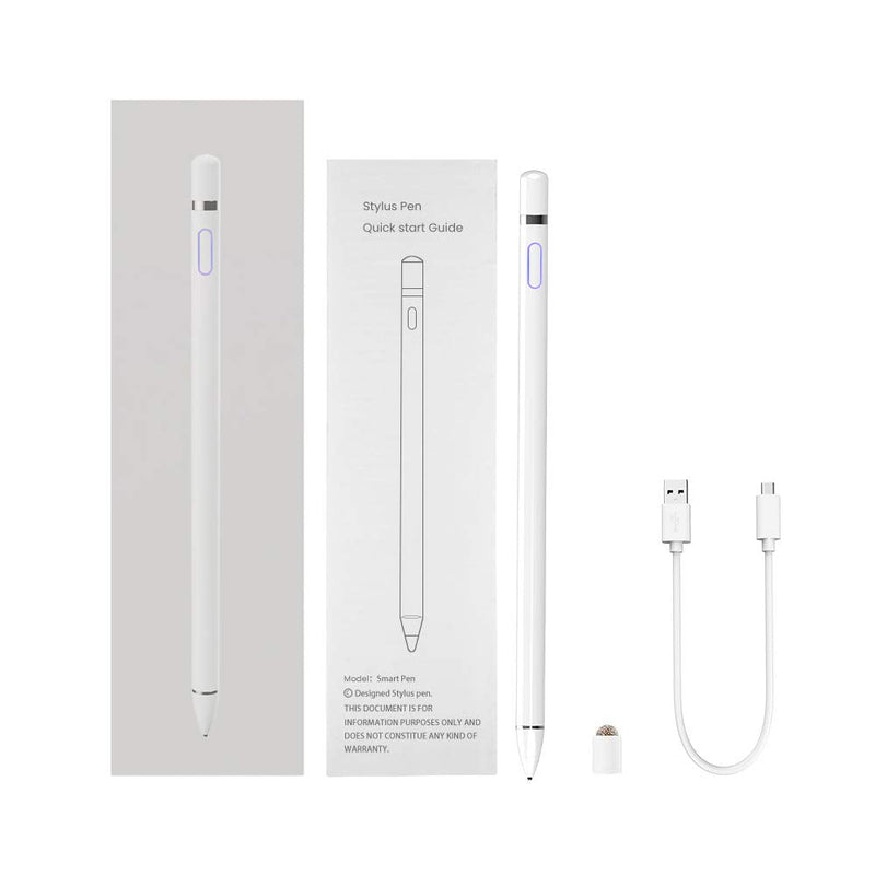 [Australia - AusPower] - Stylus Pen for Apple iPad, Upgraded Styluses Compatible with iPad 9/8/7/6/5/4/3/2 Gen Air 5/4/3/2 Mini 6/5/4 Pro 12.9/11/10.5/9.7 High Precision Alternative Digital Drawing Writing 1st 2nd Pencils White 