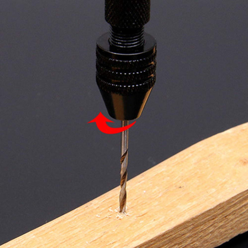 [Australia - AusPower] - KINGFOREST Pin Vise Hand Drill for Resin Casting Molds, Steel Hand Drill with 20 PCS Drill Bits (0.8-3 mm), for Wood, Manual Work DIY, Jewelry, Assembling, Model Making?Black? black 