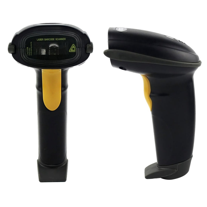 [Australia - AusPower] - Barcode Reader Scanner,Symcode USB 1D Wired Laser Scan Handheld Bar Code Scanner Black Barcode Scanner 