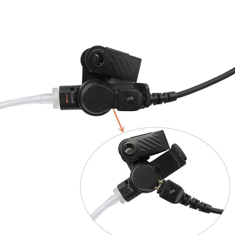 [Australia - AusPower] - Kymate XPR3300e Earpiece with Mic for Motorola MOTOtobo XPR3000 3000E XPR3300 XPR3500 XPR3500E Two Way Radio Headset Security Acoustic Tube Surveillance Headphone Walkie Talkie 