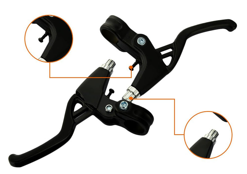 [Australia - AusPower] - BicycleStore® 1 Pair Universal Aluminum Alloy Bicycle Brake Handle Mountain Road Bike Brake Lever Diameter 22mm(Black) Black 
