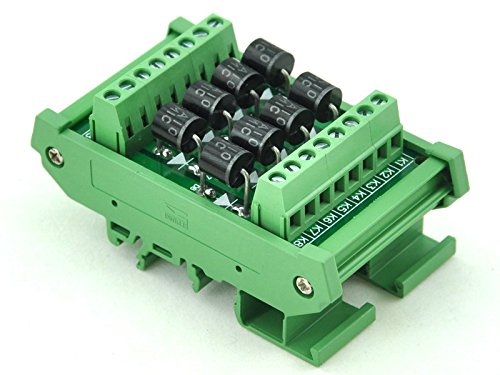 [Australia - AusPower] - Electronics-Salon DIN Rail Mount 6 Amp 1000V 8 Individual Diode Module, 6A10. 