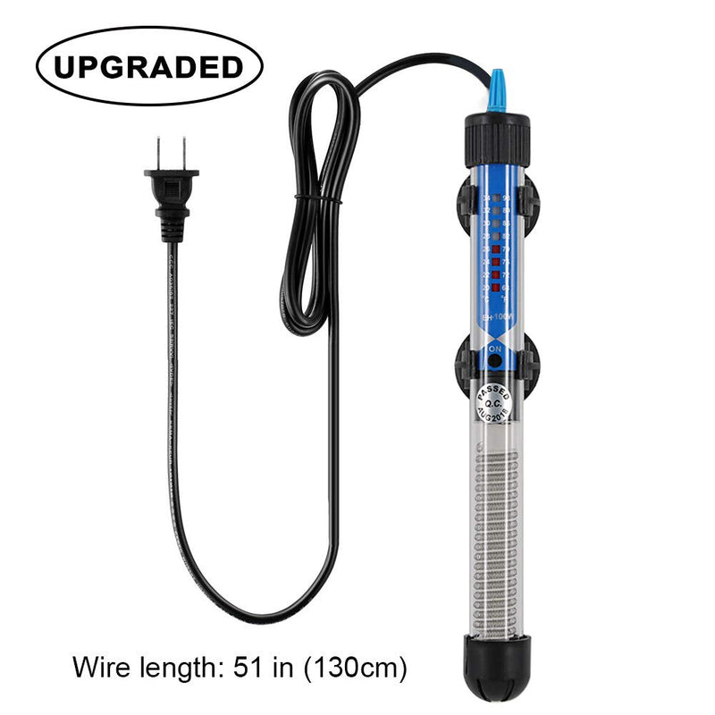 [Australia - AusPower] - Mylivell Aquarium Heater 50W 100W Submersible Auto Thermostat Fish Tank Water Heater 200W 300W and Adjustable Temperature with Suction Cups 100W for 25-45 Gallon Fish Tank 