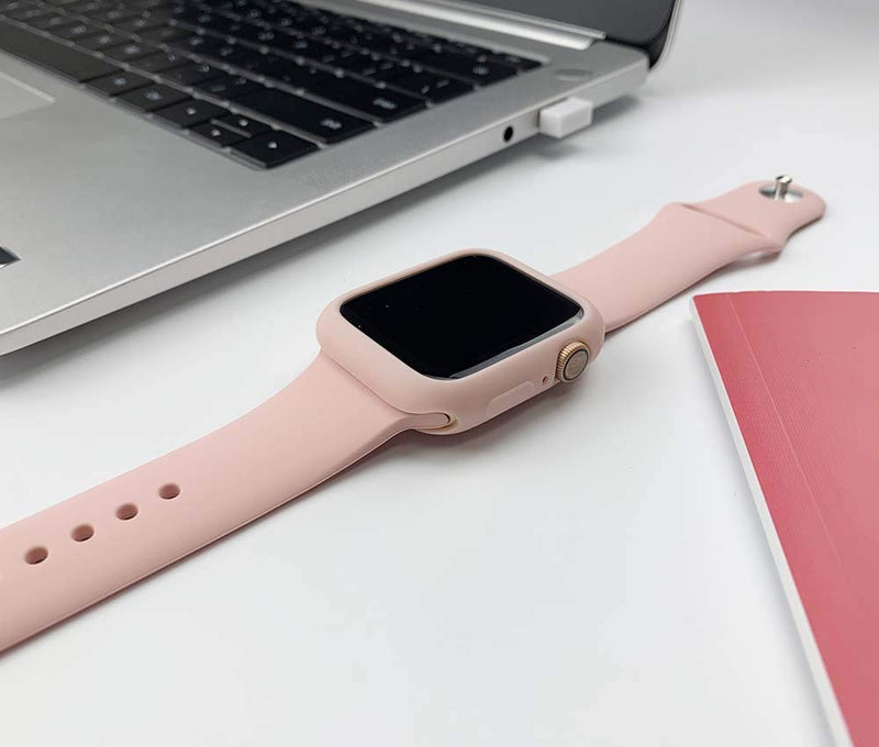 [Australia - AusPower] - BOTOMALL for Apple Watch Case 42mm Series 3/2 Premium Soft Flexible TPU Thin Lightweight Protective Bumper Cover Protector for iWatch(Pink Rose,42MM Series 3/2) sand pink 42 mm 