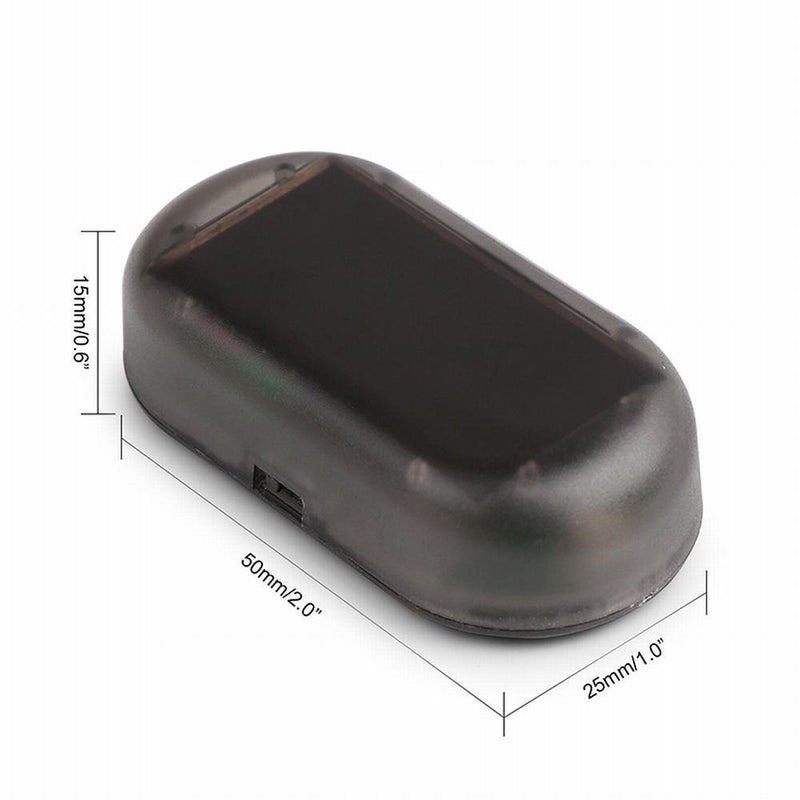 [Australia - AusPower] - Solar Power Dummy Car Alarm Red LED Light Simulate Imitation Security System Warning Anti-Theft Flash Blinking Lamp 
