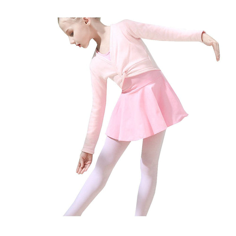 [Australia - AusPower] - Lisianthus Girls' Classic Thick Ballet Long Sleeve Wrap Top A-pink 9-10 Years 