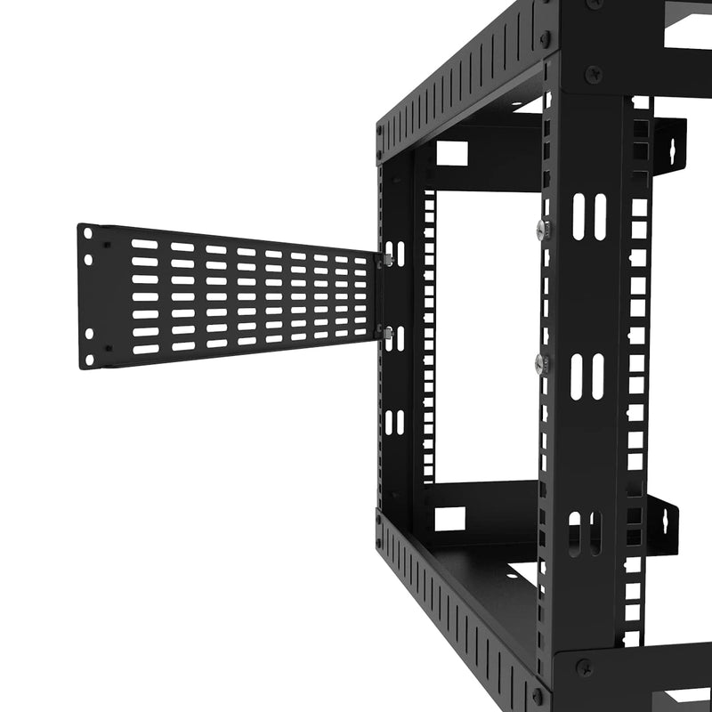 [Australia - AusPower] - Jingchengmei 2U Hinged Blank Panel - Slot Vented Server Rack Panel for 19-Inch Network Cabinet or Server Rack Enclosure Black (2UVBPHN, Black) 