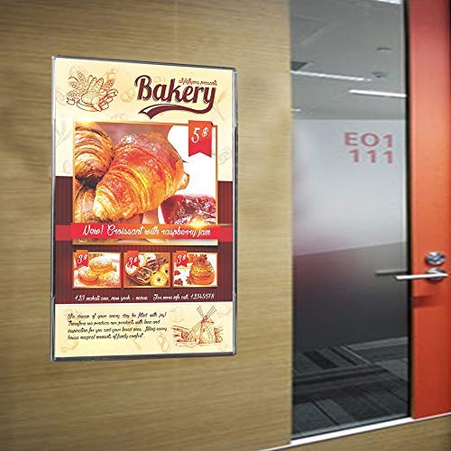 [Australia - AusPower] - Ludery 8.5" x 11" Wall Mount Sign Holder Acrylic Clear Frames with 3M Tape Adhesive for Home, Office, Store, Restaurant (3 Pack)… Option 3pack 