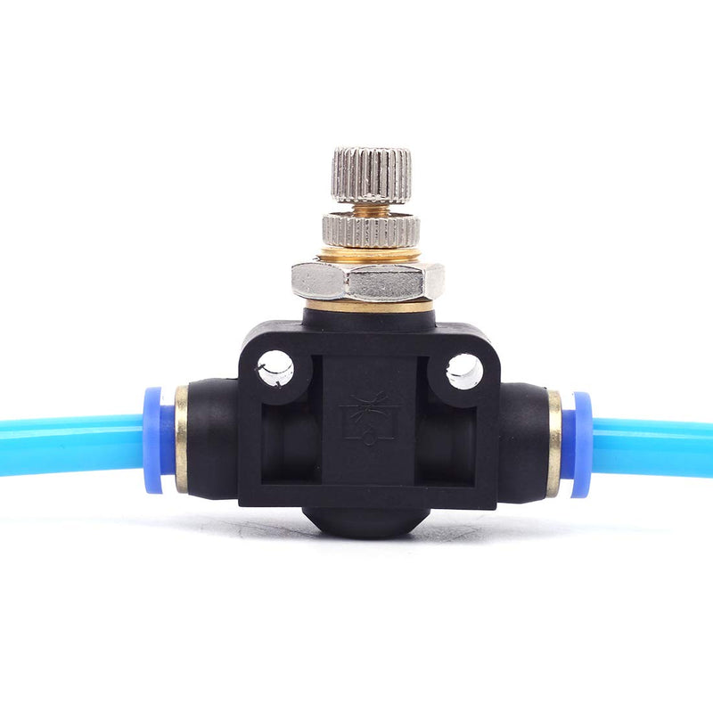 [Australia - AusPower] - SNS SPA5/16 Union Straight Speed Controller - 5/16" Tube OD Air Flow Control Valve with Push-to-Connect Fitting（10 PCS） SPA 
