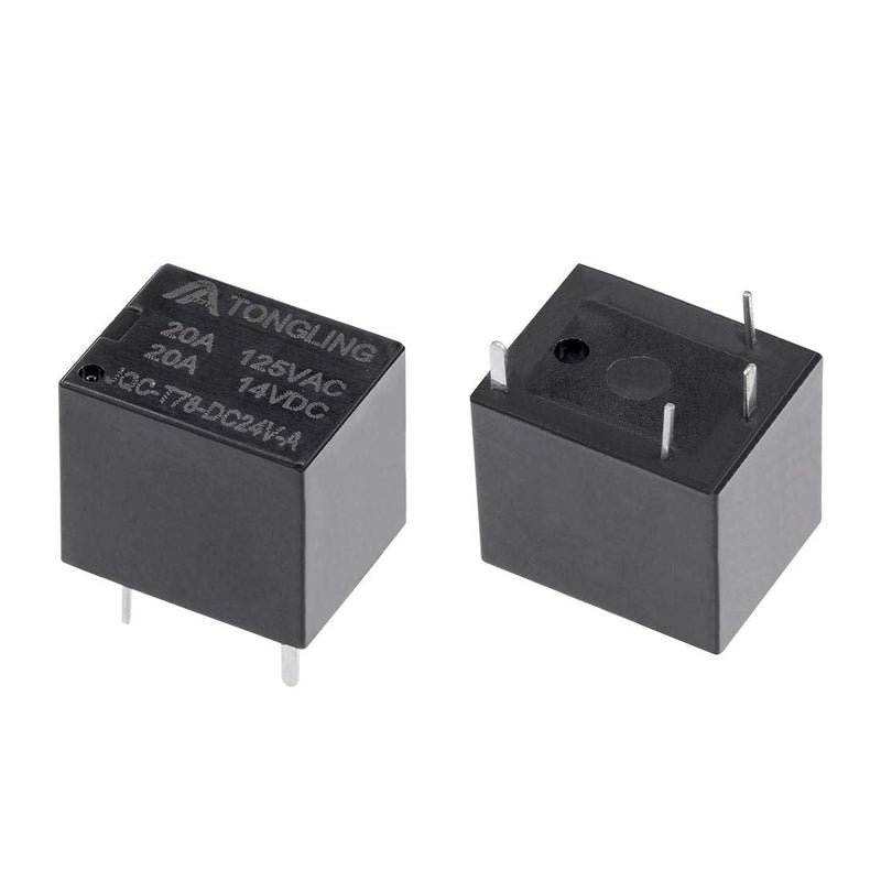 [Australia - AusPower] - uxcell 5 Pcs JQC-T78-DC24V-A DC 24V Coil SPST 4 Pin PCB Electromagnetic Power Relay 
