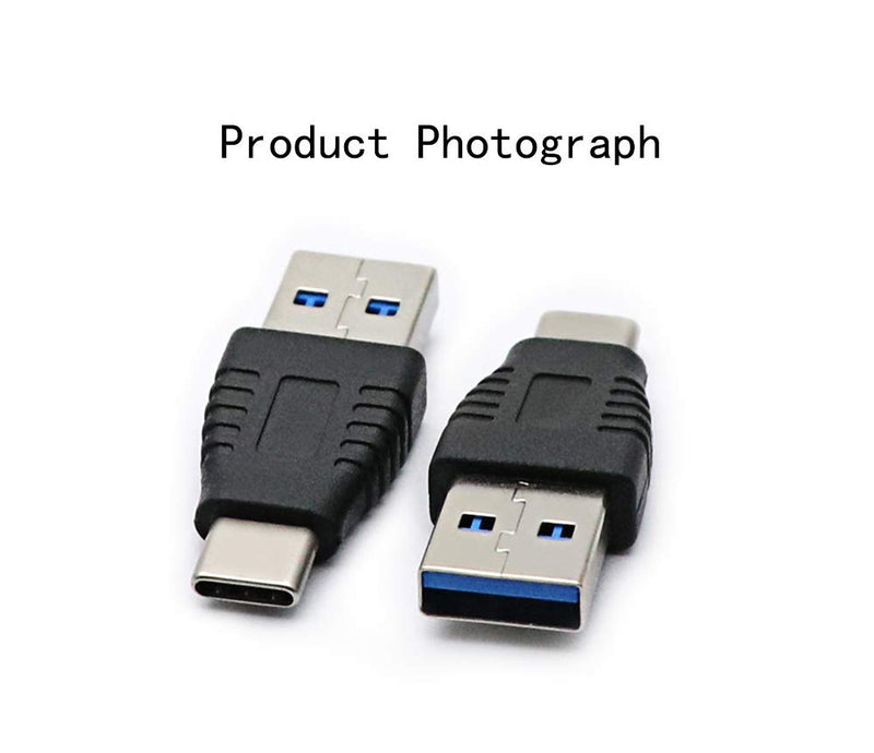 [Australia - AusPower] - Type-C Male to USB3.0 Male Adapter，USB C to USB A 5G 3A Converter, USB 3.1 AM to cm Support Data Synchronization and Charging, Suitable for Mobile Phones, Computers, Notebook Computers,2-Pack 