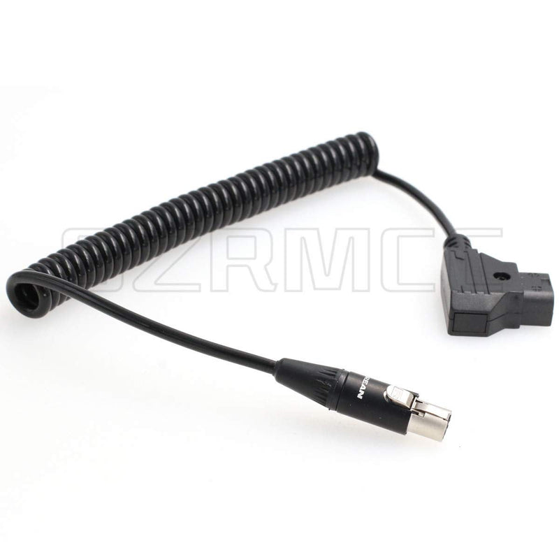 [Australia - AusPower] - SZRMCC TVLogic VFM Monitor Alphatron EVF Coiled Power Cable D-tap 2 Pin Male to Mini XLR 4 Pin Female Coiled Cable 