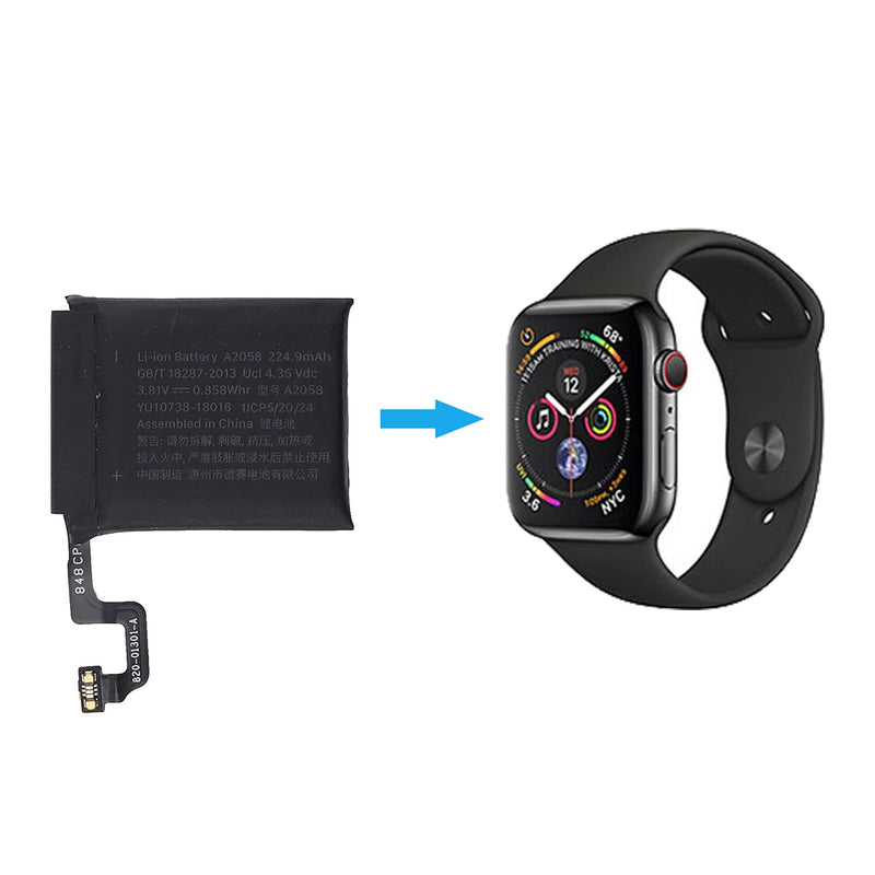 [Australia - AusPower] - Duotipa A2058 Battery Compatible with Watch Series 4 iWatch4 S4 40mm (4st Generation) iWatch Smart Watch with Repair Tool Kit 