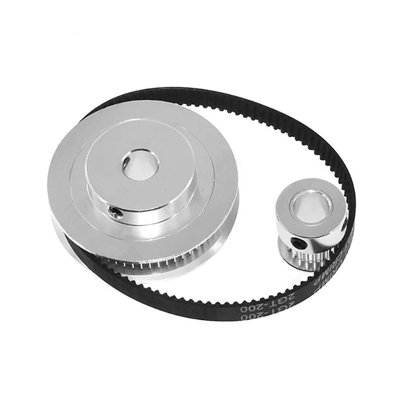 [Australia - AusPower] - Sunhokey GT2 Aluminum Timing Belt Pulley 20&60 Teeth 8mm Born Synchronous Wheel, with a Closed-Loop Length 200mm Width 6mm Belt and an M4 Allen Wrench, for 3D Printer 