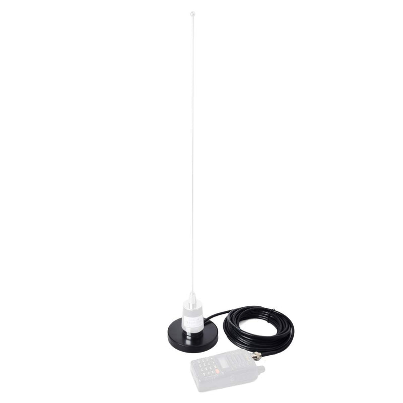 [Australia - AusPower] - HYS Universal NMO Magnetic Base Mount Mobile Antenna NMO to BNC Male Connector W/5M(16.4ft) RG-58 Coaxial Cable for BNC HF/VHF/UHF 27Mhz Portable CB Transceiver Radios 