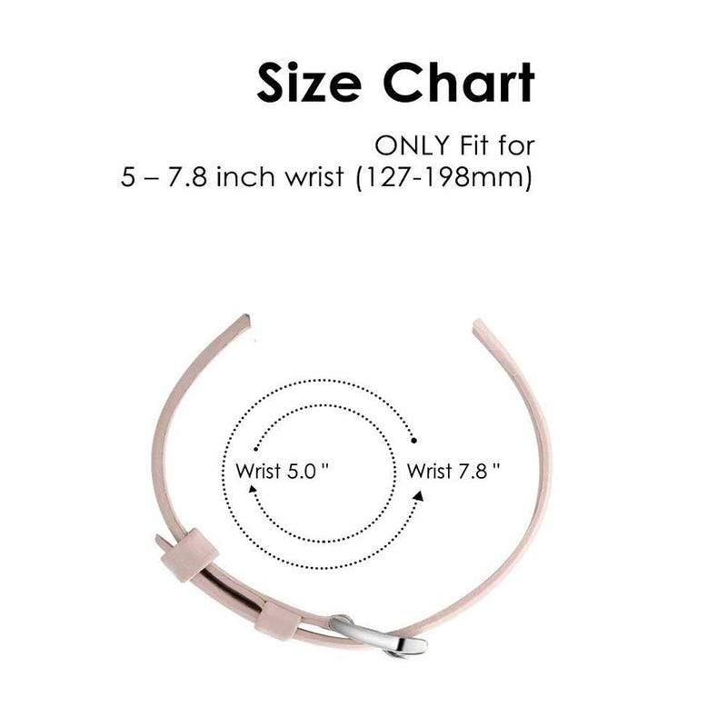 [Australia - AusPower] - Compatible for Stiive Smartwatch LCW01 Band, Lamshaw Slim Vintage Leather Women, Man, Wristband Accessories Compatible with Letsfit EW1/ Stiive LCW01/Lovtutu Smartwatch/Hamile Smartwatch (Pink) Pink 