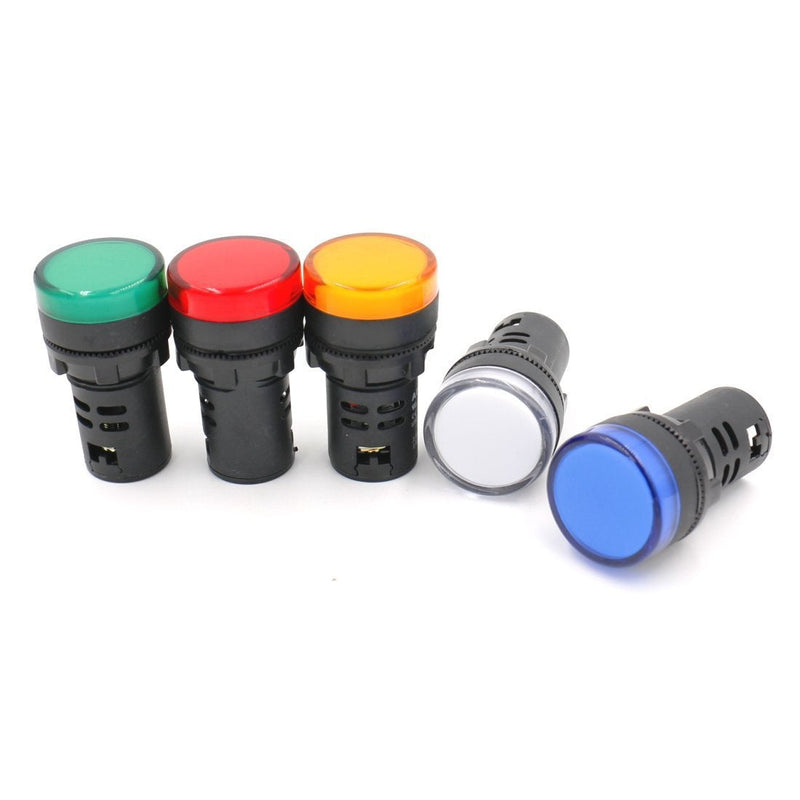 [Australia - AusPower] - Baomain AD16-22D/S31 AC 110V 20mA Energy Saving LED Indicator Light Green Yellow Red Blue White 5Pcs 