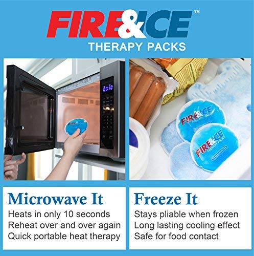 [Australia - AusPower] - Fire & Ice Hot Cold Gel Packs-7 Reusable Packs in 4 Sizes for Multiple Applications – Muscle & Joint Pain, Sinus Relief, First Aid for Injuries, Tired Eyes, Child Boo Boos, or Keeping Lunches Cool 7 