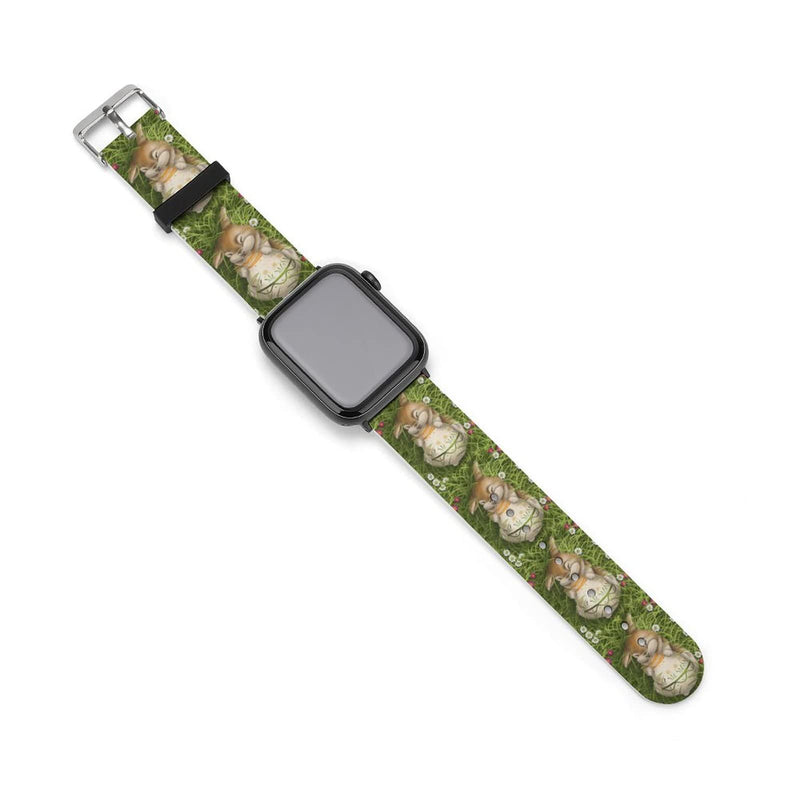 [Australia - AusPower] - Easter Gifts Wristband Straps for Apple Watch Bands Soft Silicone Sports IWatch Band Strap for Apple Smart Watch Series 7 6 5 4 3 2 1 SE. Cute Easter Bunny Rabbit Easter Egg 42mm/44mm 