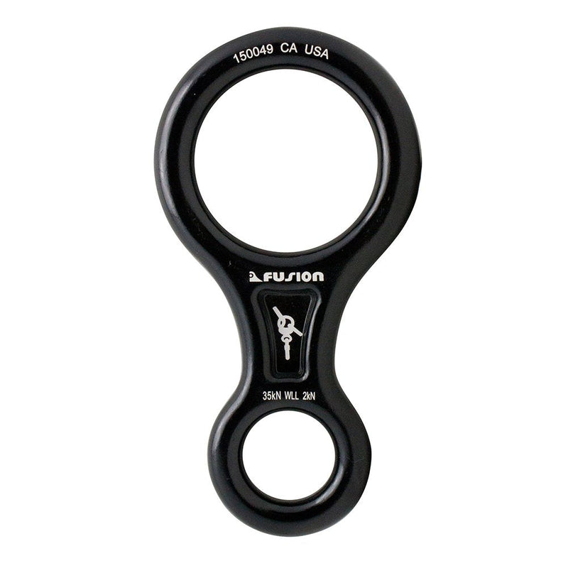 [Australia - AusPower] - Fusion Climb Aluminum Figure 8 Descender Rigging Plate Black Heavy Duty, Large 