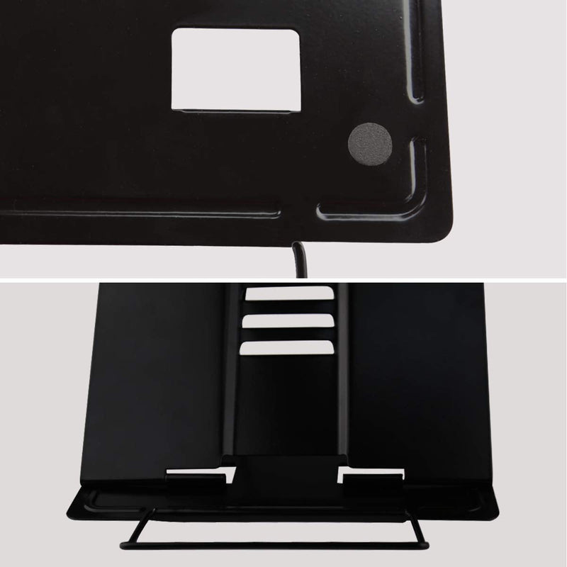 [Australia - AusPower] - Citmage Desk Book Stand Document Holder Heavy Duty Metal Reading Stand with Book Magazine Menu iPad Music Score Speech Draft with 5 Adjustable Positions(Black) Black 