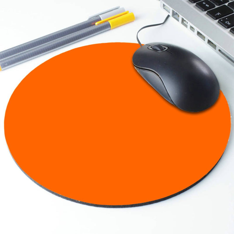 [Australia - AusPower] - Bright Orange Fashion Design Circular Mousepad with Rubber 20cm PP-28 