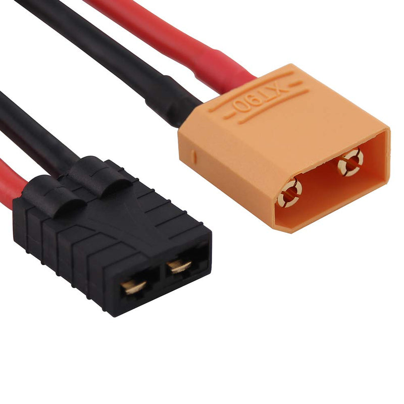 [Australia - AusPower] - OliRC 3pcs Compatible with TRX Female to XT90 Male Connector Adapter Cable - 12awg 5cm Wire(C49-3) 