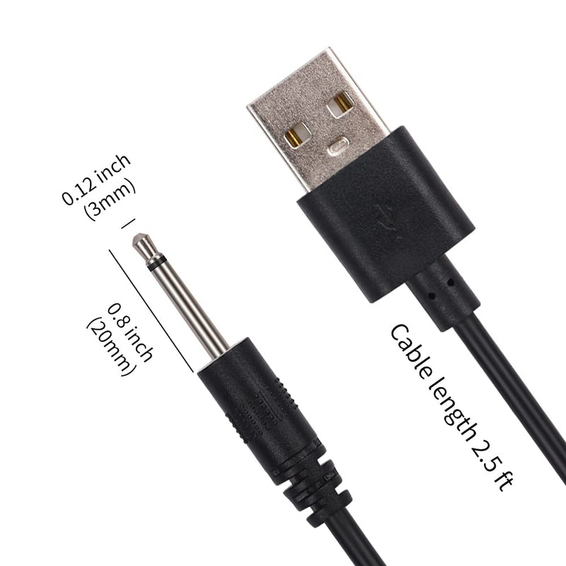 [Australia - AusPower] - USB Adapter DC Charging Cable, Available for Computer, Phone, Car, Power Bank Charger Compatible, Replacement for Adorime Masturbators 