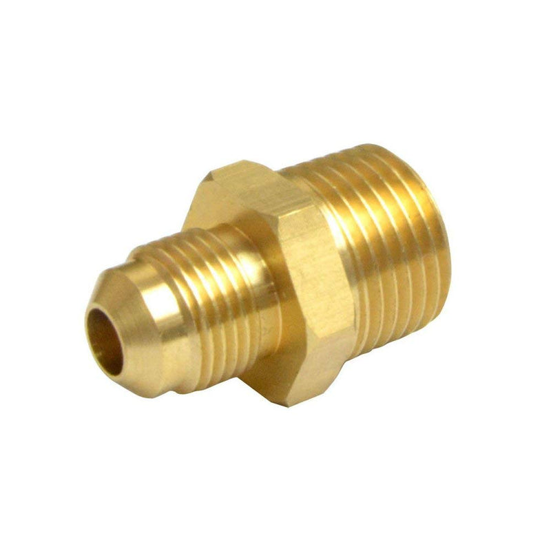[Australia - AusPower] - 2 PCS Compression Metals Brass Couples Tube Fitting, Half-Union Gas Adapter, 3/8" Flare x 1/2" Male Pipe 
