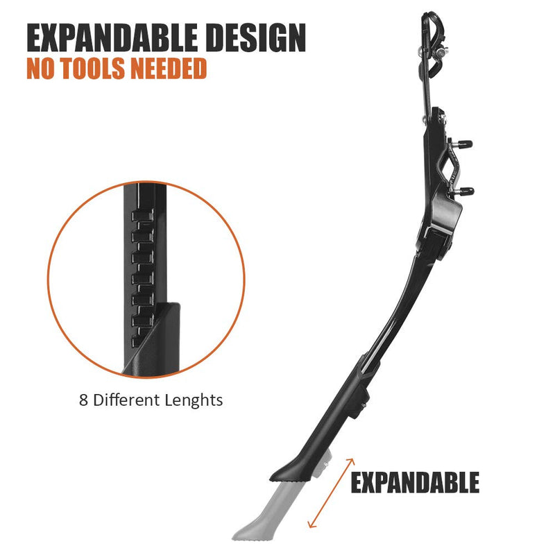 [Australia - AusPower] - BV Alloy Adjustable Rear Side Non-Slip Bicycle Bike Kickstand for 24" - 29" Mountain Bike/Road Bike/BMX/MTB 