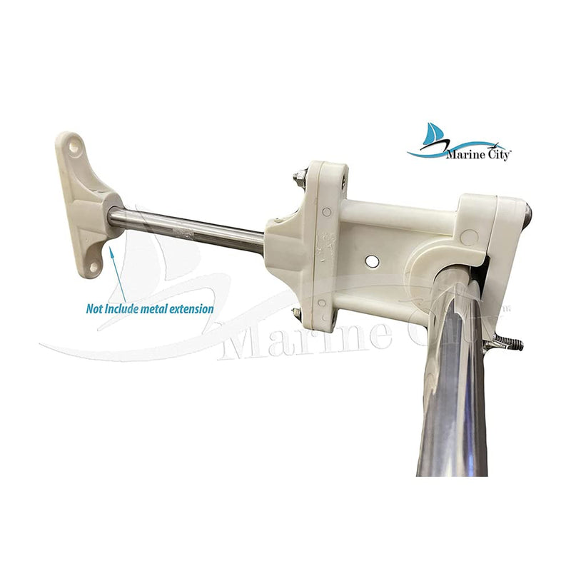 [Australia - AusPower] - MARINE CITY Marine Mounting Kit Heavy Duty White Nylon Antenna Stand-Off Upper Bracket 