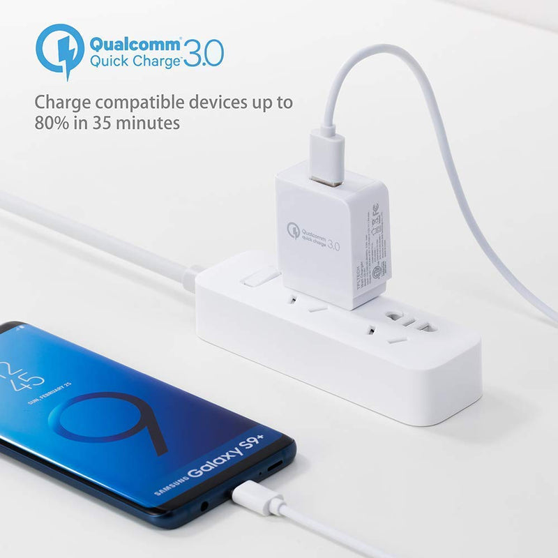 [Australia - AusPower] - TPLTECH Quick Charge 3.0 Fast Charger Compatible with LG Stylo 2, LG K3/Tribute HD/Tribute Empire/Xpower/X Charge /B470 Flip,Boost Mobile Phones,Travel Rapid Charger 5FT USB Micro Charging Cable 