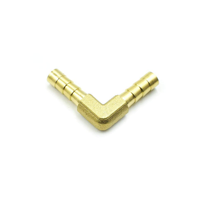 [Australia - AusPower] - LC LICTOP 6mm 1/4" Hose Barb Fitting 90 Degree L Right Angle Elbow Brass Gold (2 Pcs) 