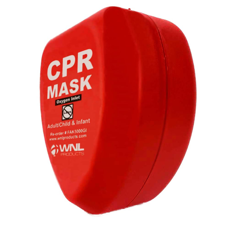 [Australia - AusPower] - WNL Products CPR Rescue Mask, Adult/Child & Infant Pocket Resuscitator, Hard Case Kit with Belt Clip 2-Pack 